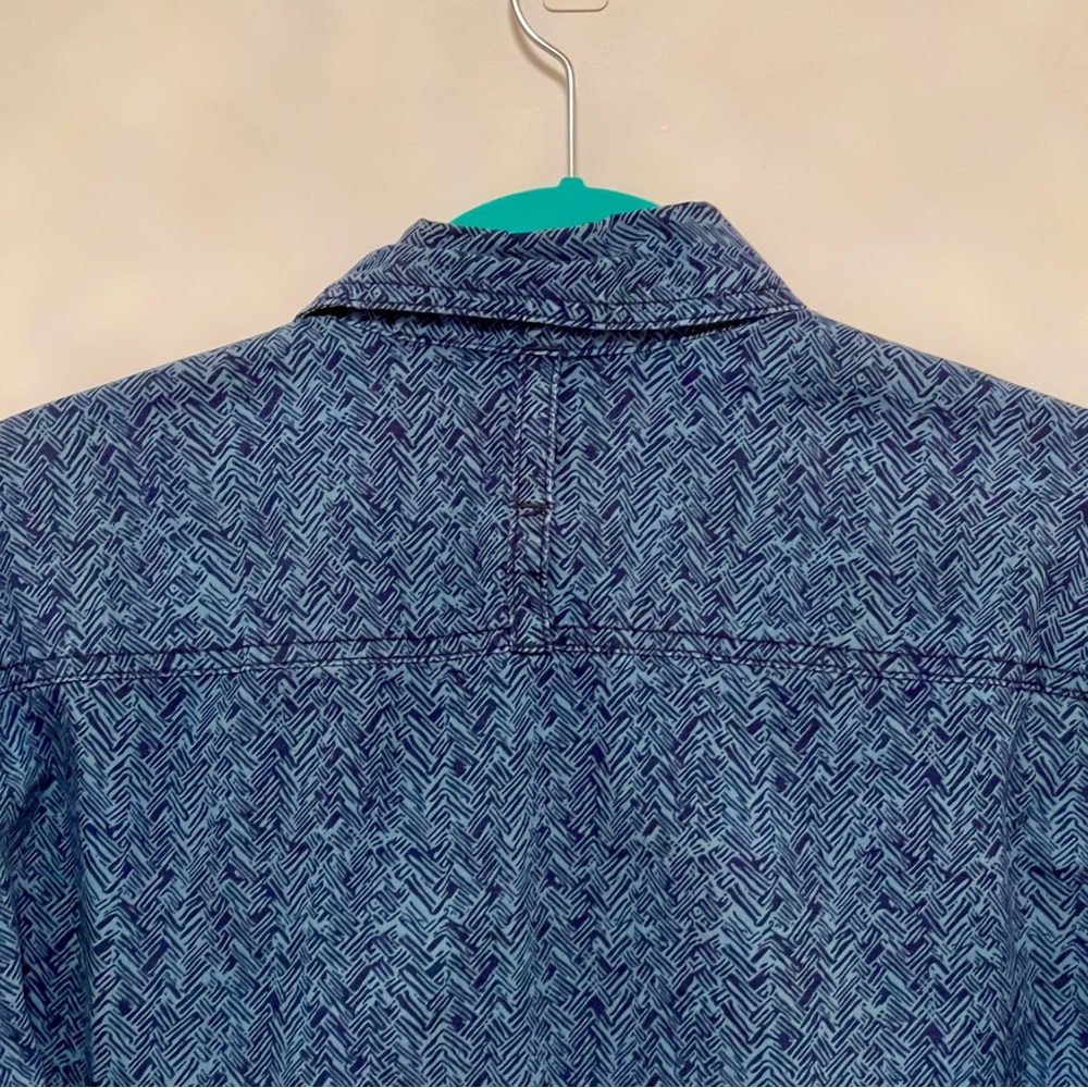 Duluth‎ Trading Blue Button Up Shirt Zip-Pocket Roll-Tab Gorpcore Work Medium - Picture 3 of 10